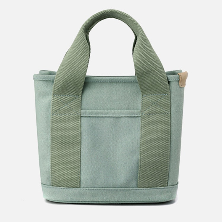 仕切り付き収納 シンプル キャンバス ミニトートバッグ