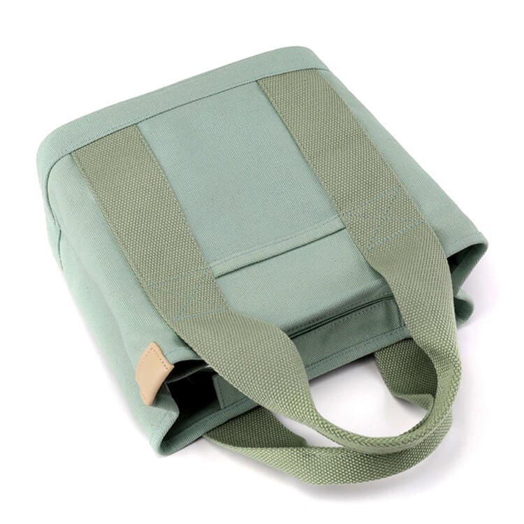 仕切り付き収納 シンプル キャンバス ミニトートバッグ