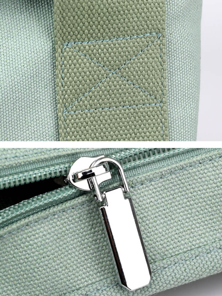 仕切り付き収納 シンプル キャンバス ミニトートバッグ