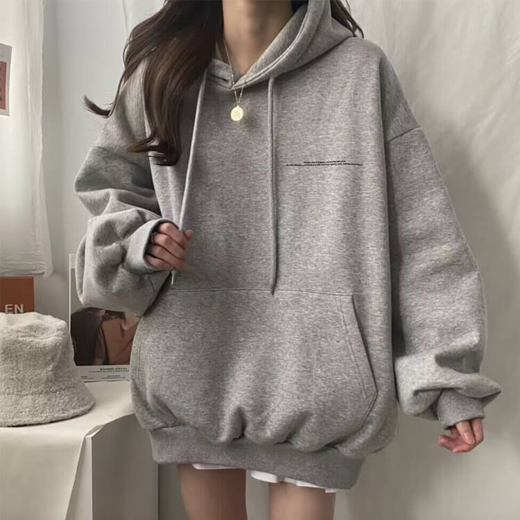 フード付き ゆったり バックプリント パーカー