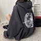 フード付き ゆったり バックプリント パーカー