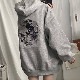フード付き ゆったり バックプリント パーカー