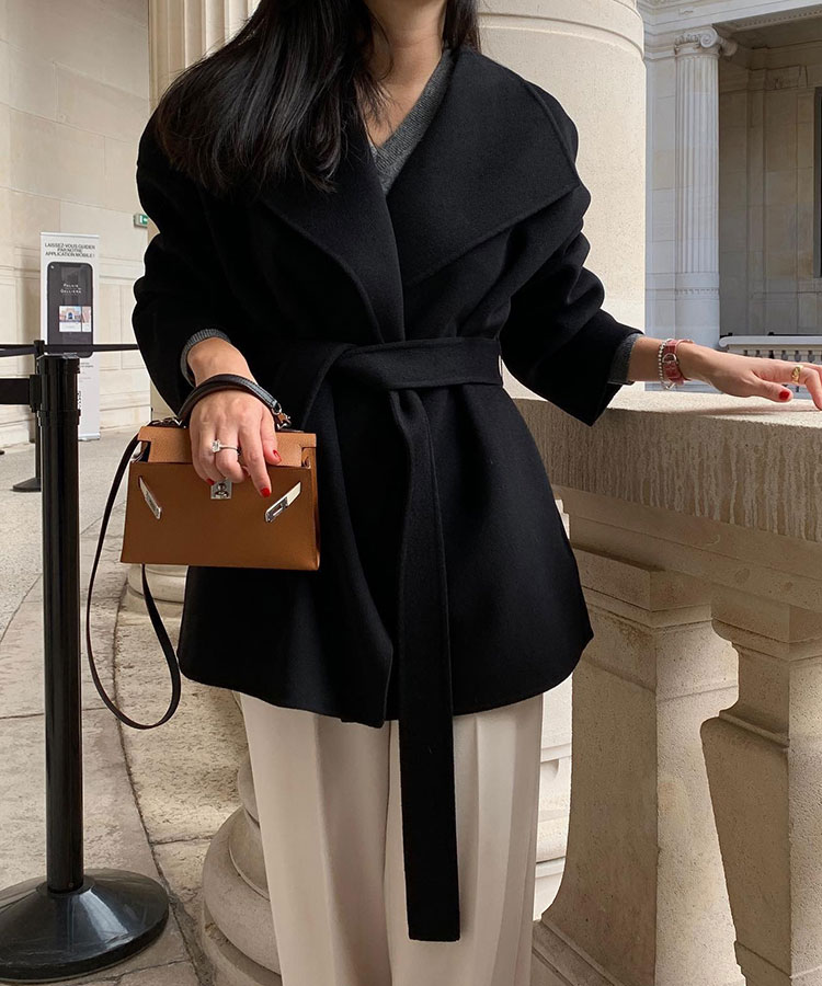 ビックカラー ゆったり ガウンコート コクーンコート