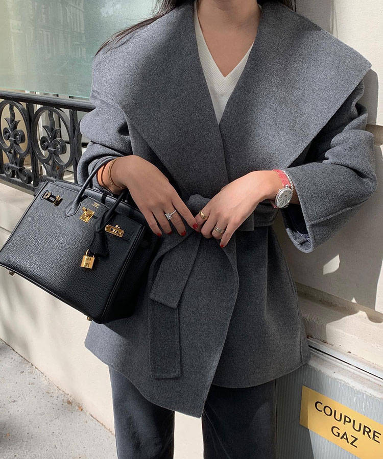 ビックカラー ゆったり ガウンコート コクーンコート