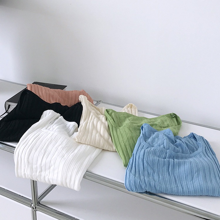 デコルテ見せ Uライン リブ 半袖Tシャツ