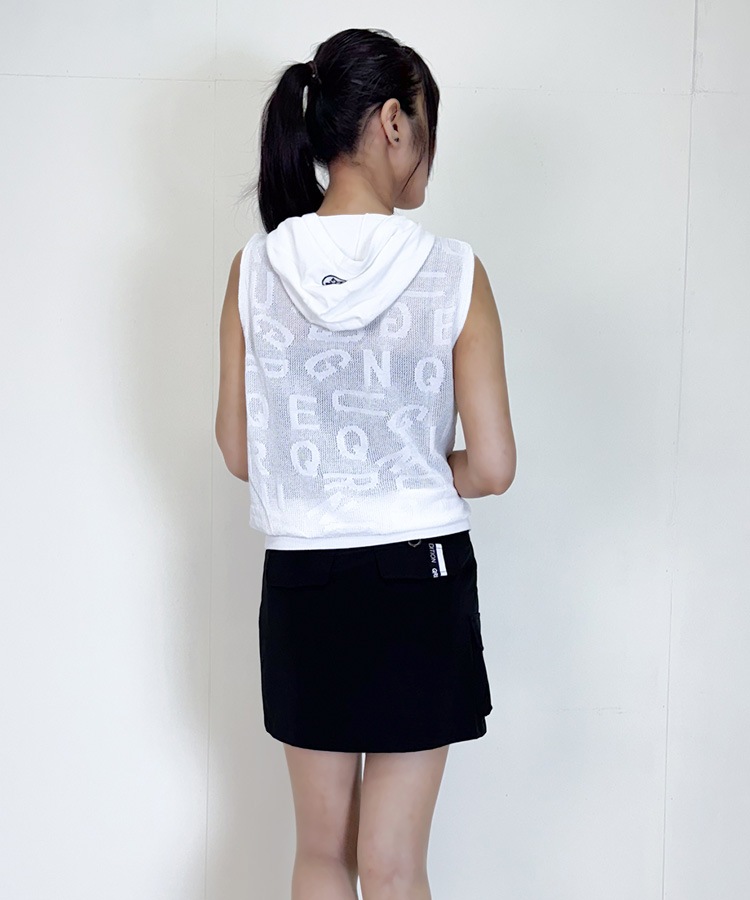 韓国ゴルフウェア レタリングライン カーゴスカート