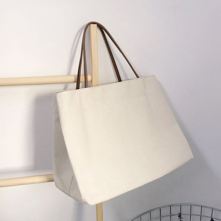 大きめ ナチュラル キャンパスバッグ