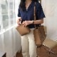 シンプル 大容量 ショルダーバッグ