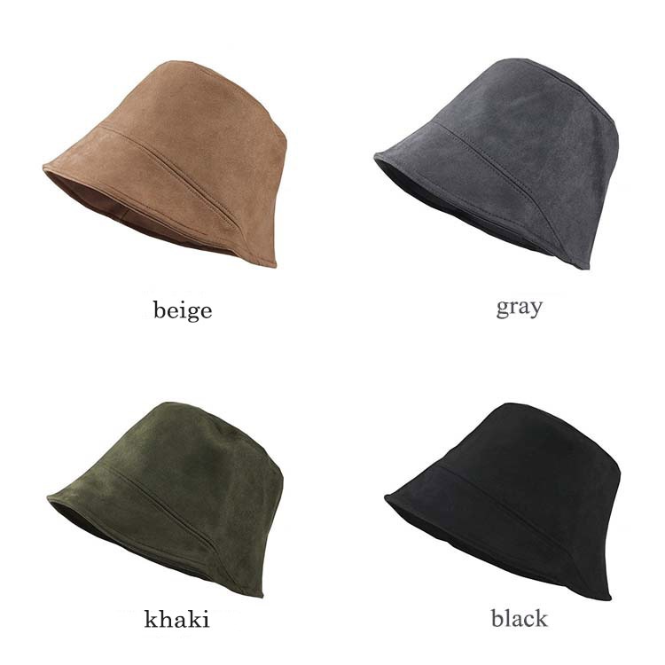 スエード バケットハット