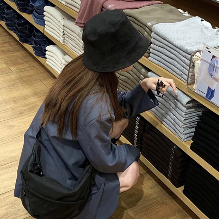 スエード バケットハット