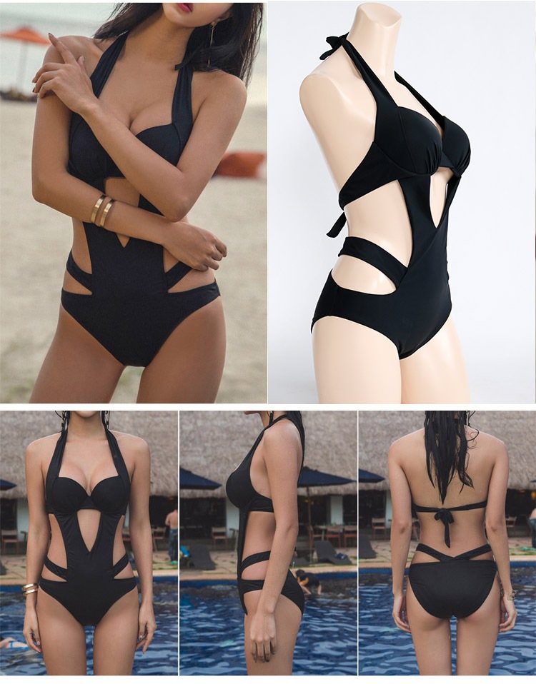 セクシーな背中見せ大胆カットの水着ワンピース モノキニ