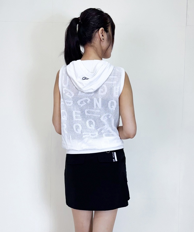 韓国ゴルフウェア フード付き シースルー ベスト