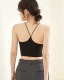ブラカップ付き バッククロス ショート丈 キャミソール

