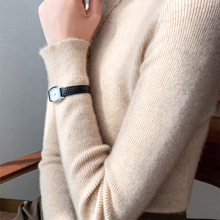 ハイネック フィットタイプ ウール ニット セーター