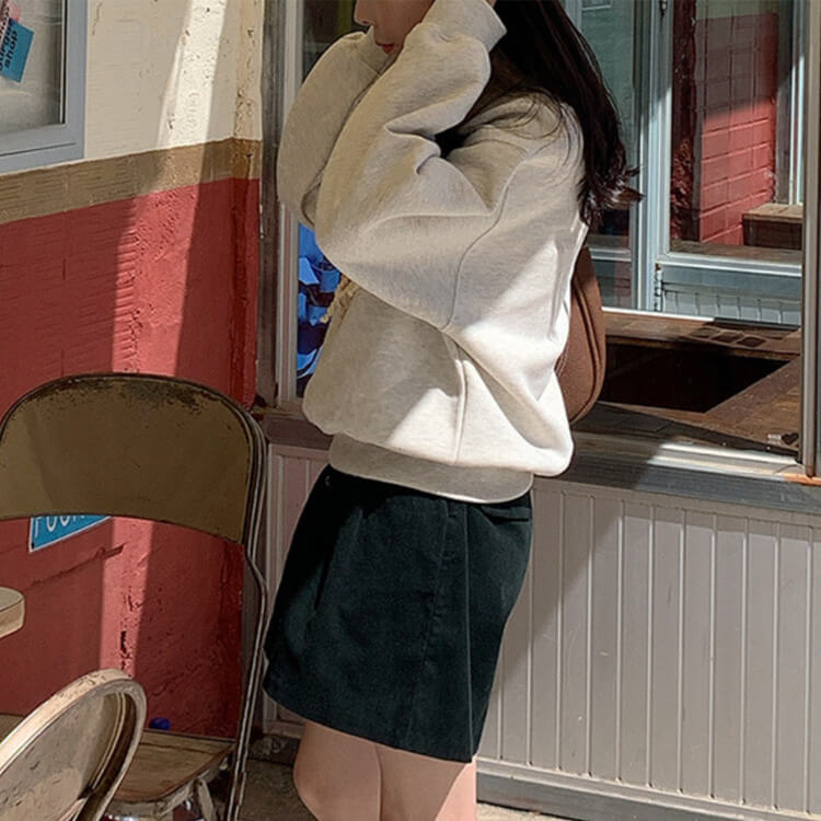 ゆったり 裏起毛 ロゴ スウェット トップス