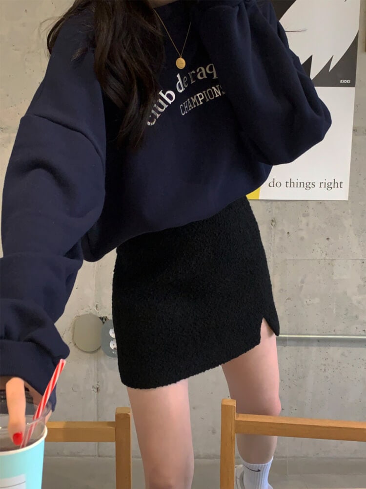 胸元刺繍 裏起毛 プルオーバー スウェット トレーナー