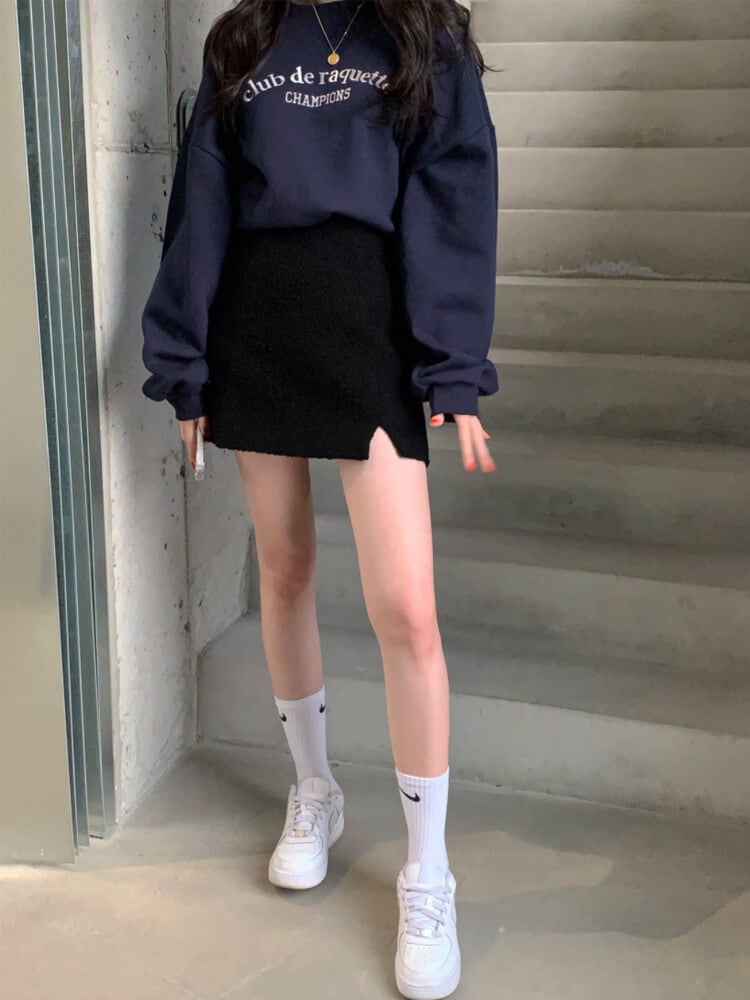 胸元刺繍 裏起毛 プルオーバー スウェット トレーナー