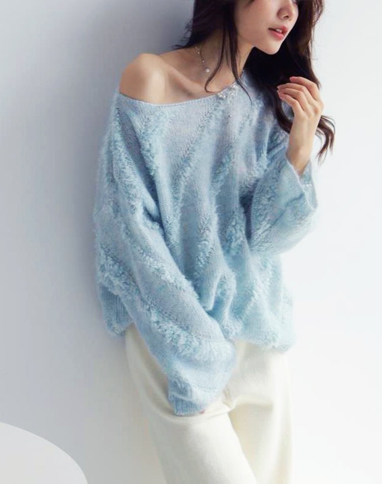 ふんわり ボートネック プルオーバー セーター ニット