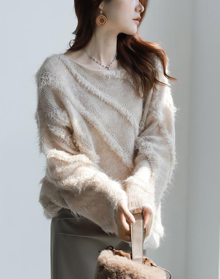 ふんわり ボートネック プルオーバー セーター ニット