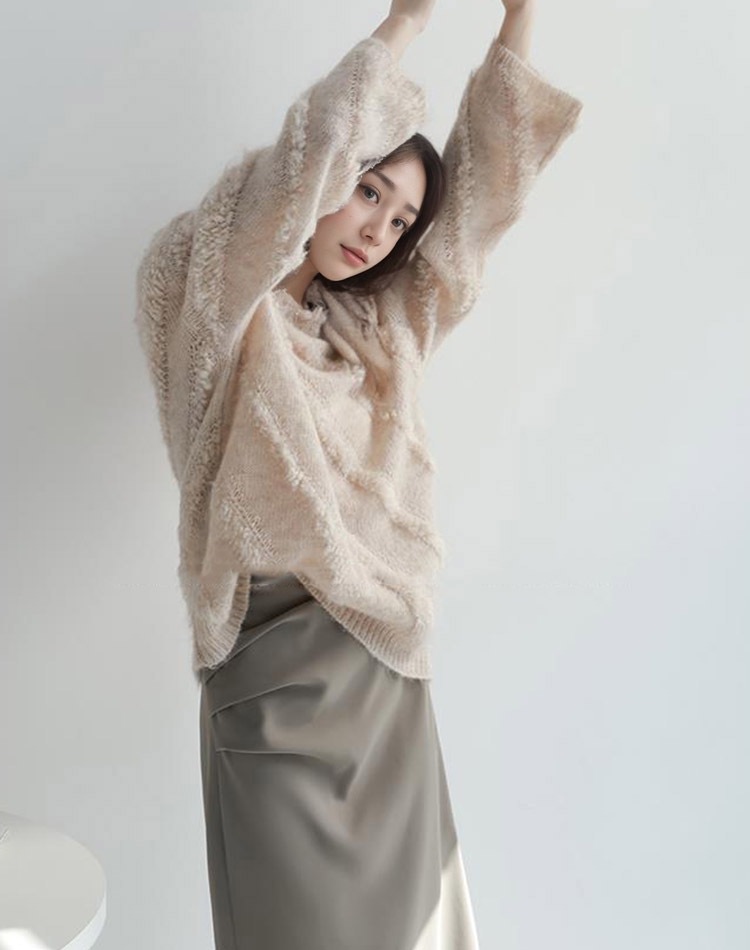 ふんわり ボートネック プルオーバー セーター ニット