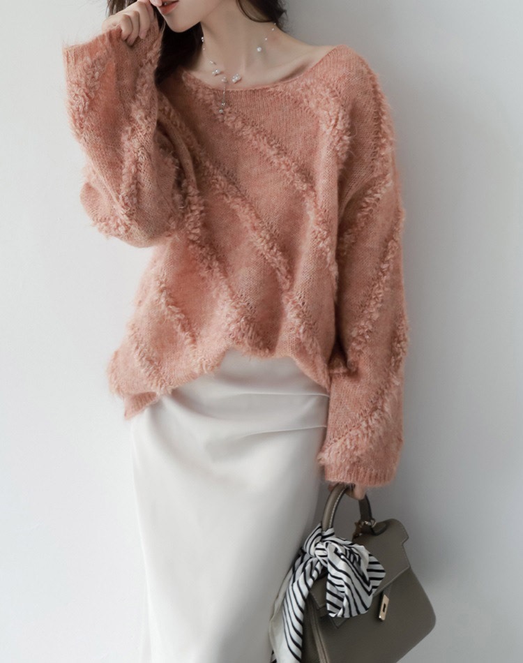 ふんわり ボートネック プルオーバー セーター ニット