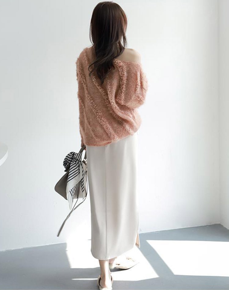 ふんわり ボートネック プルオーバー セーター ニット