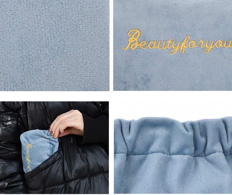 アルファベット刺繍 ビロード メイクポーチ