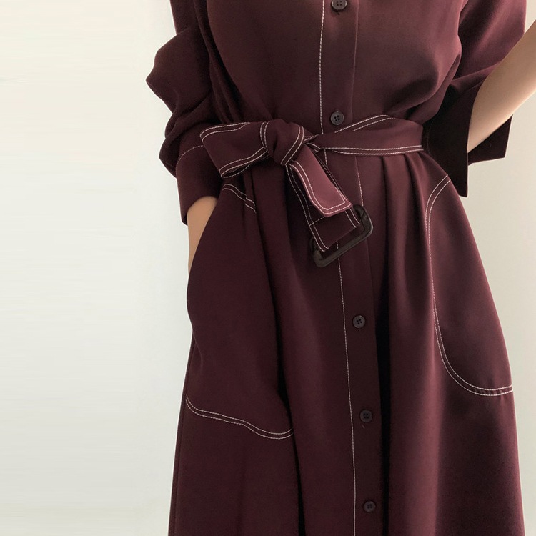 ステッチ ロングコート ワンピース