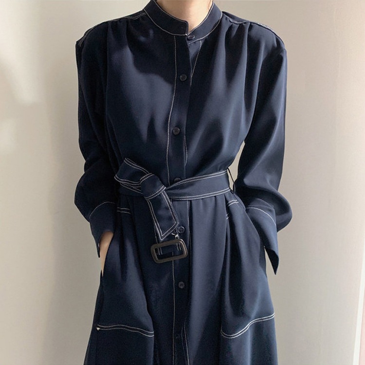 ステッチ ロングコート ワンピース