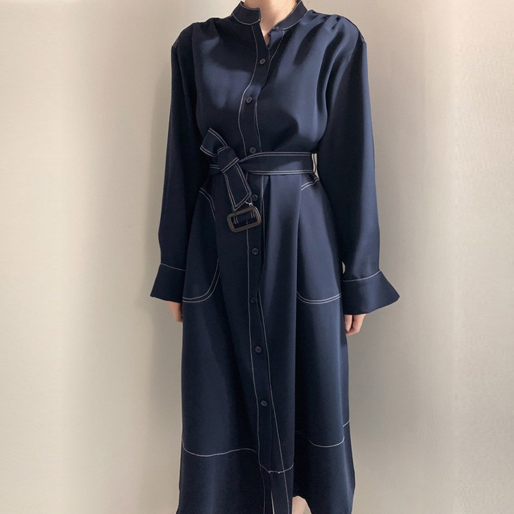 ステッチ ロングコート ワンピース