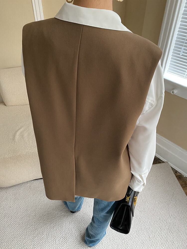 2WAY アンシンメトリー セミロング丈 ベスト