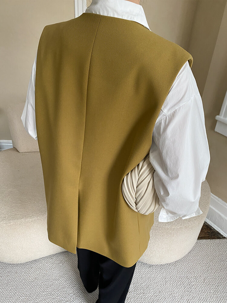 2WAY アンシンメトリー セミロング丈 ベスト