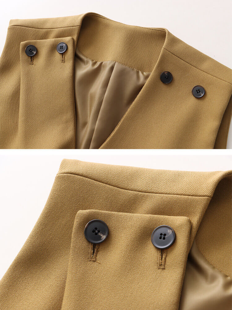 2WAY アンシンメトリー セミロング丈 ベスト