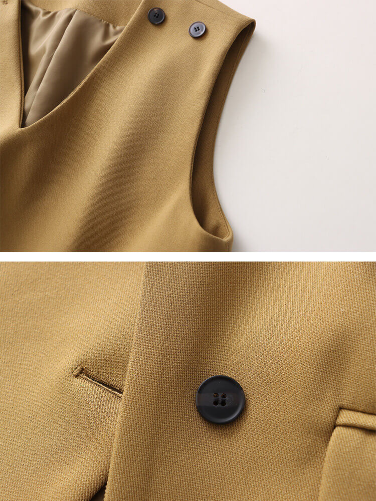 2WAY アンシンメトリー セミロング丈 ベスト