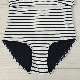 トップス付き ボーダー柄 ハイウエスト ビキニ 水着 セット