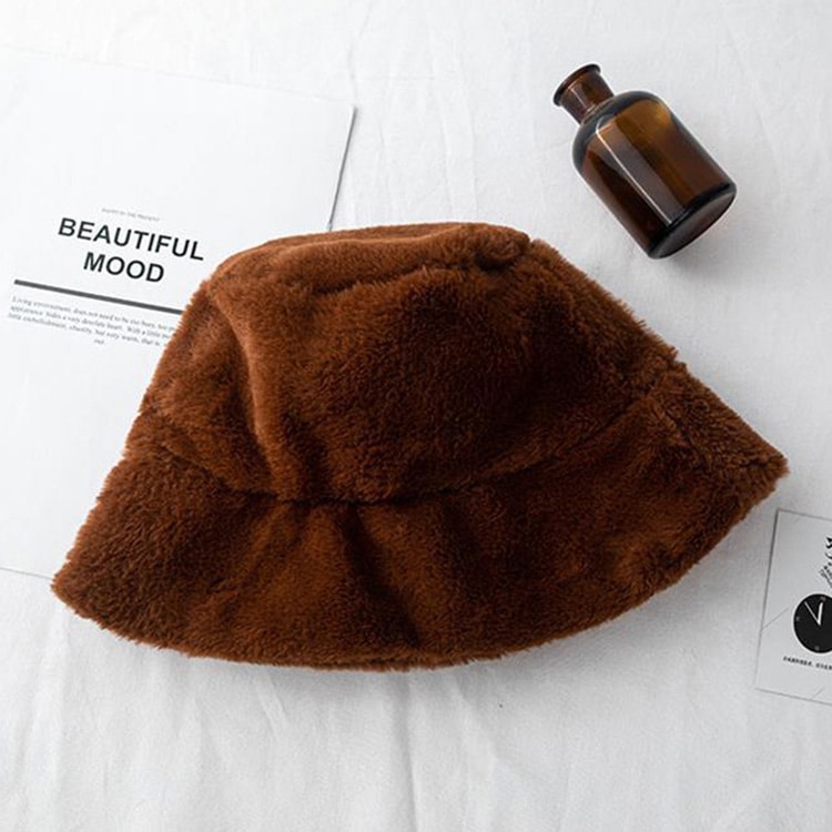 もこもこフェイクファー バケットハット