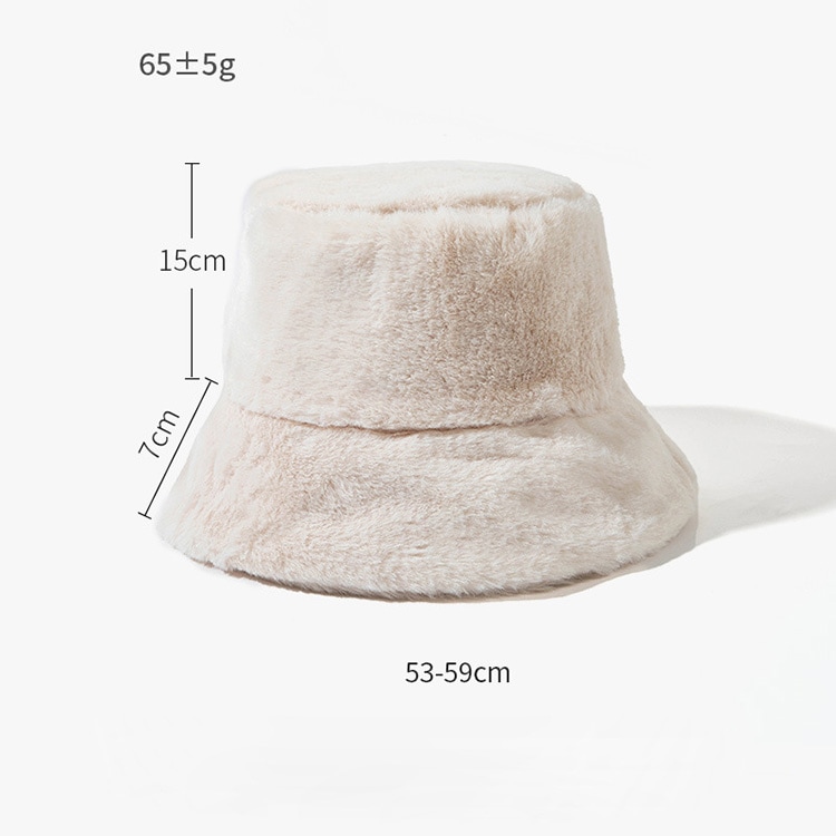 もこもこフェイクファー バケットハット