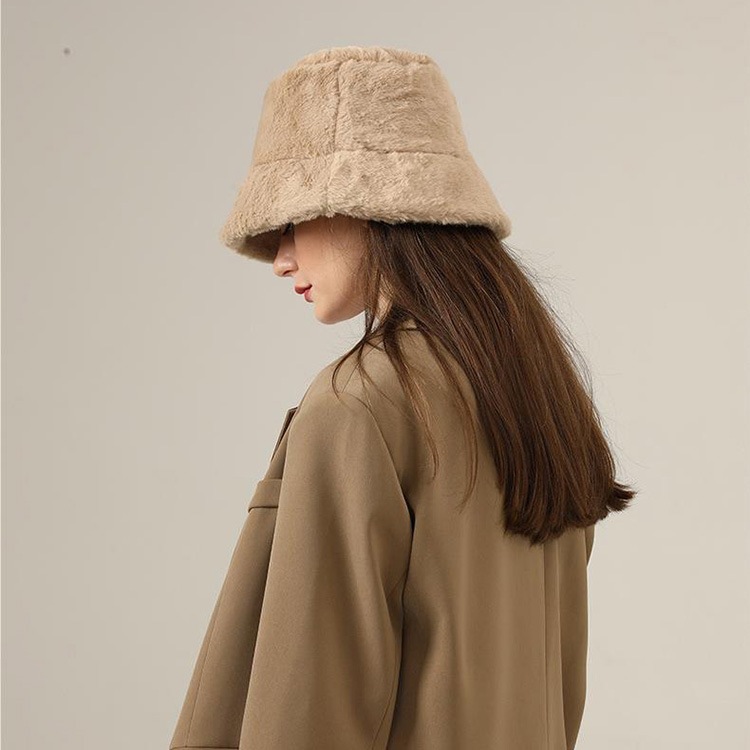 もこもこフェイクファー バケットハット