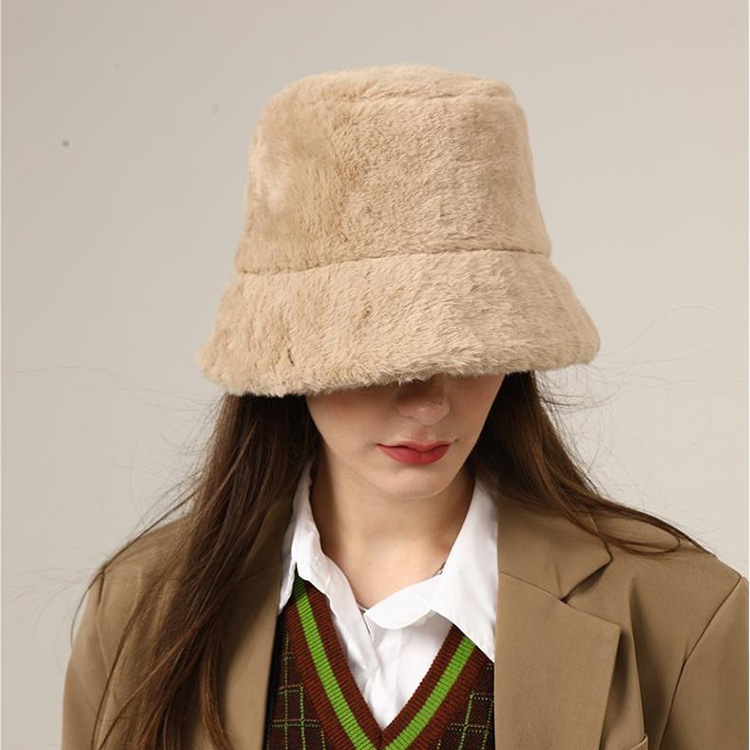 もこもこフェイクファー バケットハット