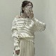 スラッシュドネック オフショルダー ドルマン袖 ニット