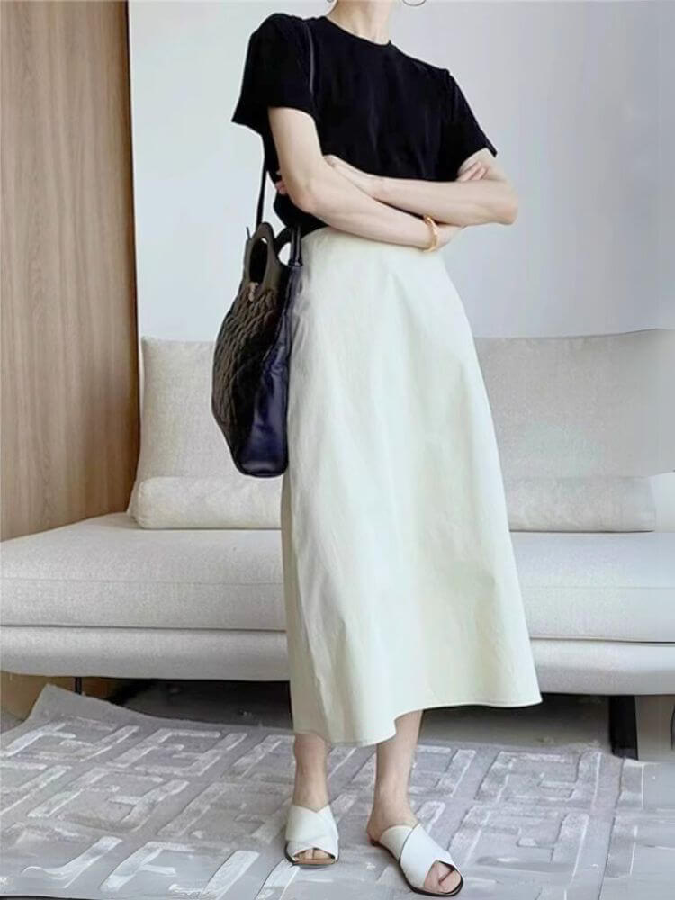 背中開き バッククロス 半袖 Tシャツ

