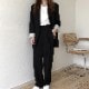 クール系ゆったりオーバーサイズパンツスーツ