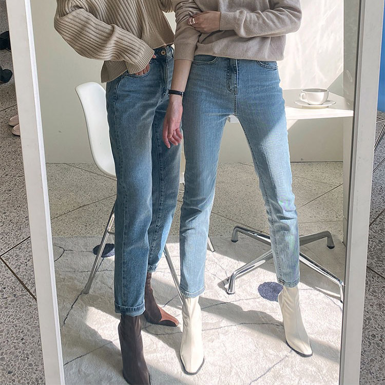 ポインテッドトゥ ハイヒール ミドルブーツ