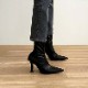 ポインテッドトゥ ハイヒール ミドルブーツ