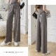 てろんと感 ロング丈 カジュアル ワイドパンツ