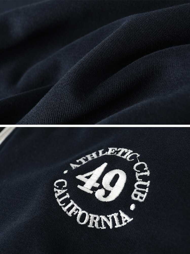 ファスナー付き POLOカラー 長袖 スエットトップス