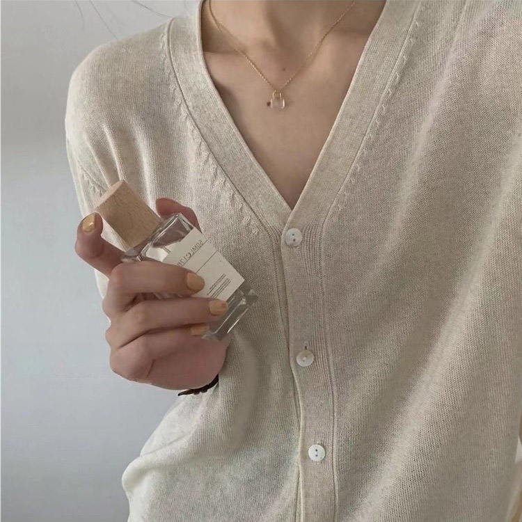 半袖 シースルー Vネック カーディガン