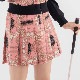 韓国ゴルフウェア スカーフ柄 プリーツ ミニスカート