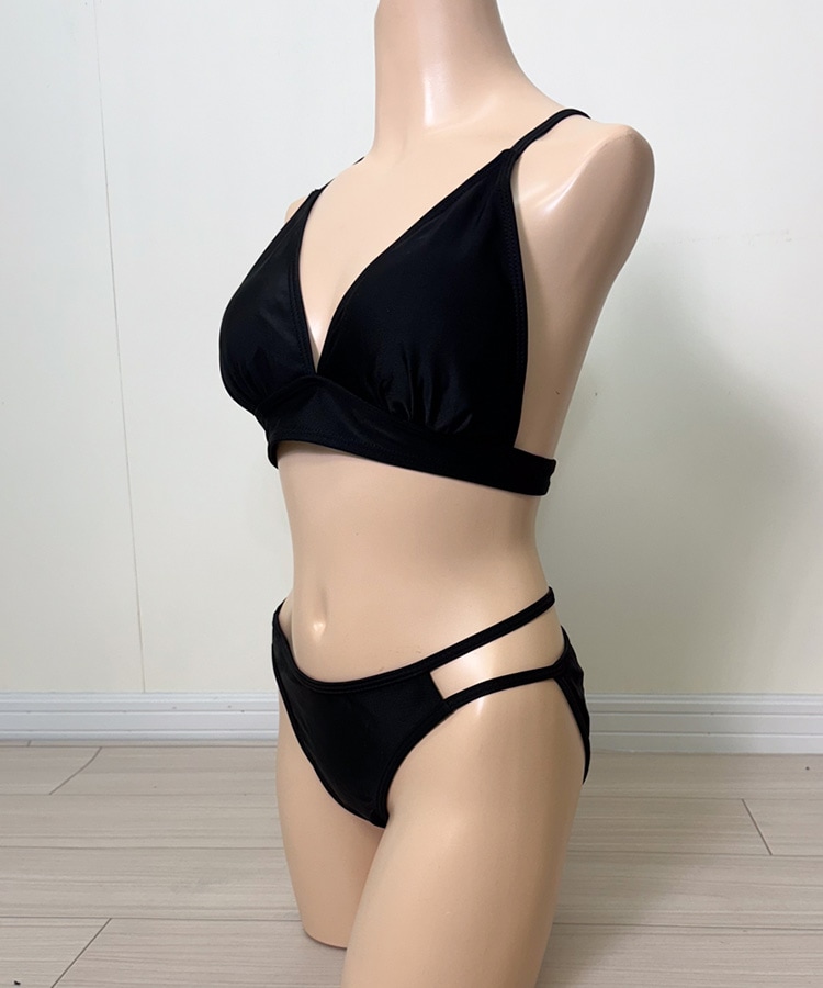 べっこう柄リング サイドカット ビキニ 水着