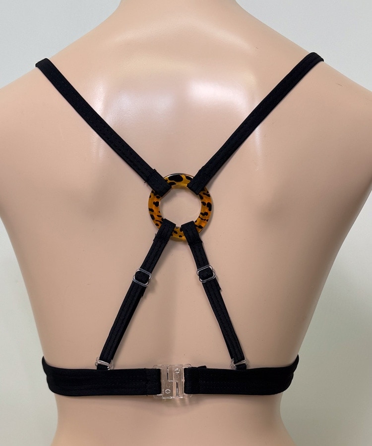 べっこう柄リング サイドカット ビキニ 水着